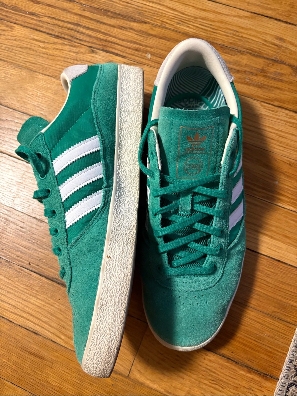 adidas Green Suede Low-Top Sneakers
